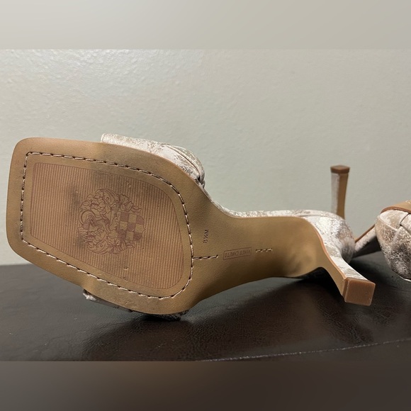 Vince Camuto Brelanie Braided Strap Sandal In Metallic Golden Natural Size 8.5 - Picture 9 of 11